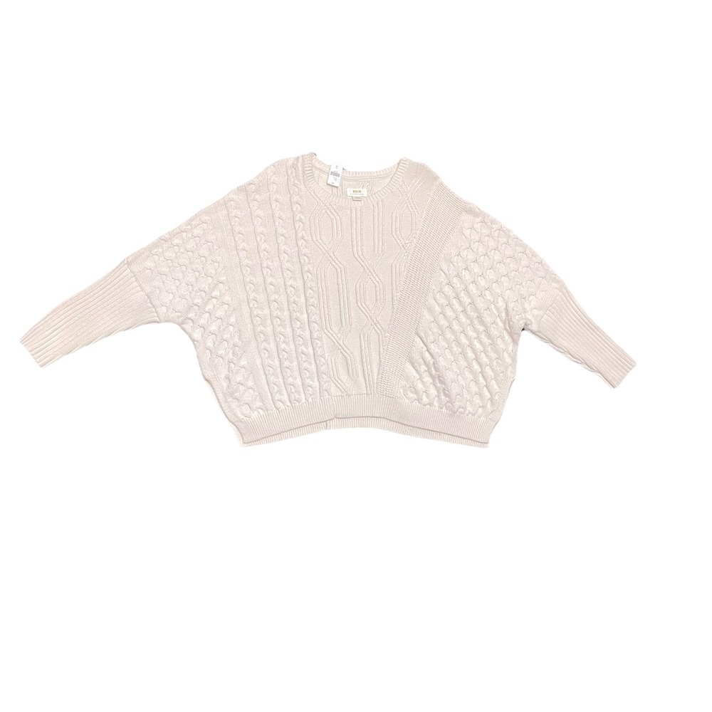 Anthropologie Maeve Oversized Cable Sweater Size XL Preppy Fisherman Academia - Picture 12 of 16